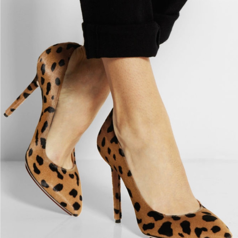 Charlotte Olympia leopard heal size 40